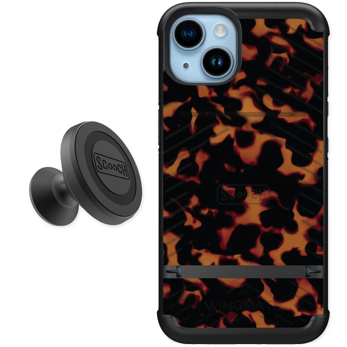 Scooch Wingmate Tortoise Shell for iPhone 14 — Starter Bundle