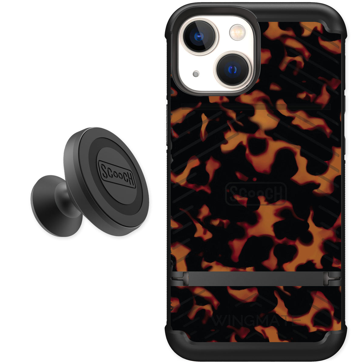 Scooch Wingmate Tortoise Shell for iPhone 13 mini — Starter Bundle