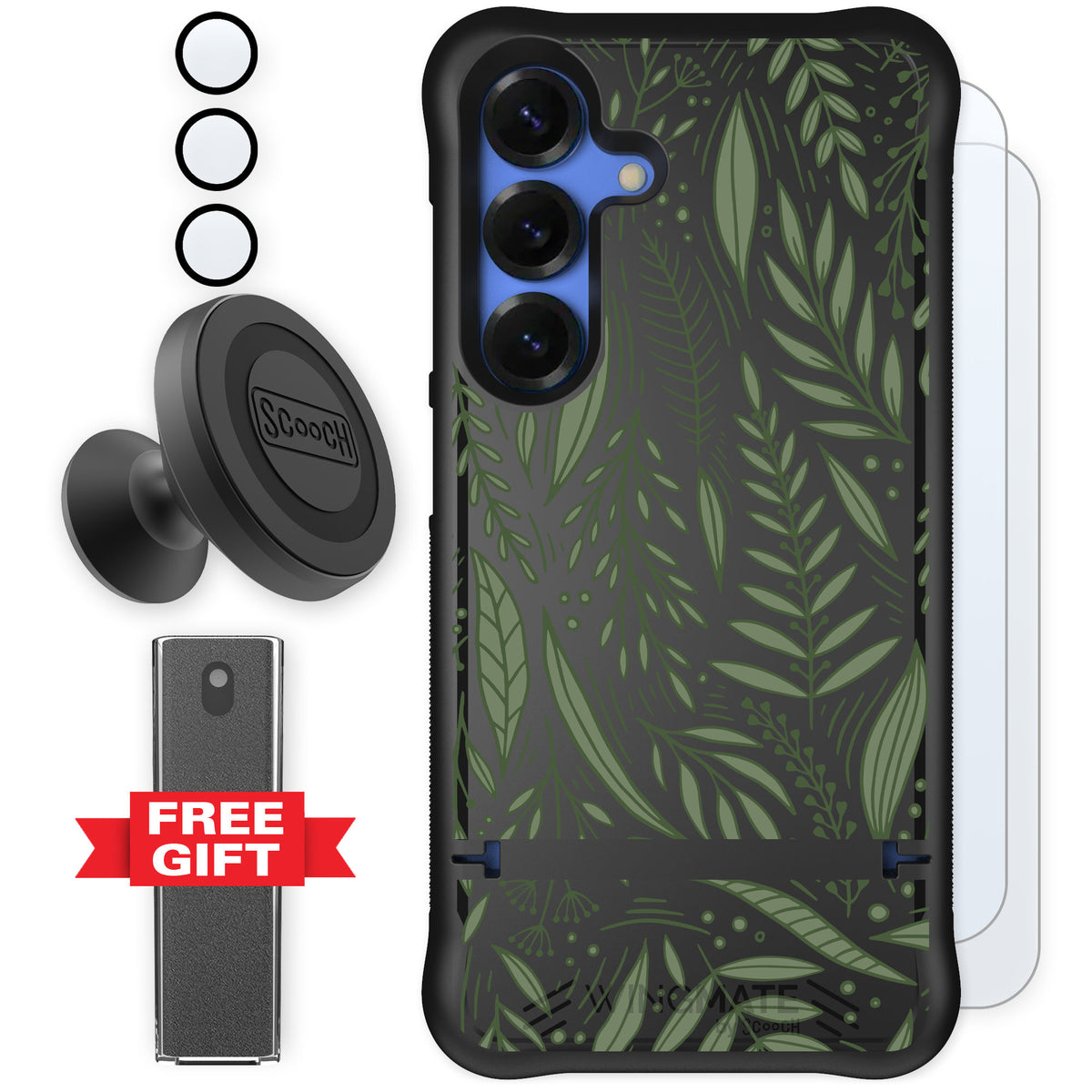 Scooch Wingmate Willow Garden for Galaxy S25 — Defender Bundle