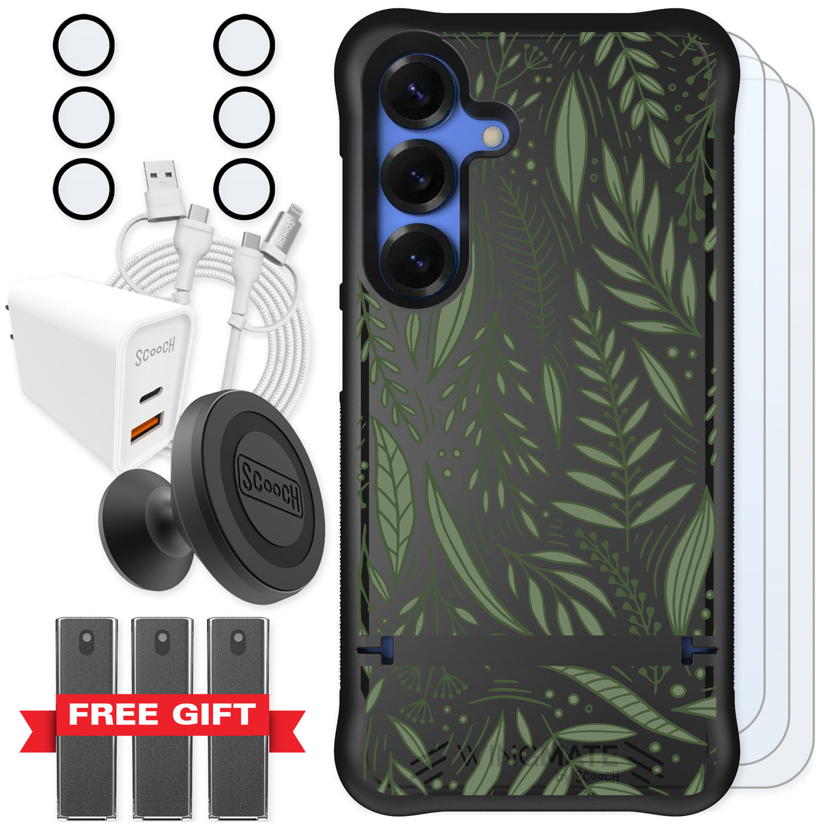 Scooch Wingmate Willow Garden for Galaxy S25 — Ultimate Bundle