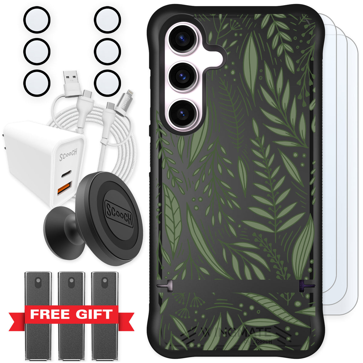 Scooch Wingmate Willow Garden for Galaxy S24 — Ultimate Bundle