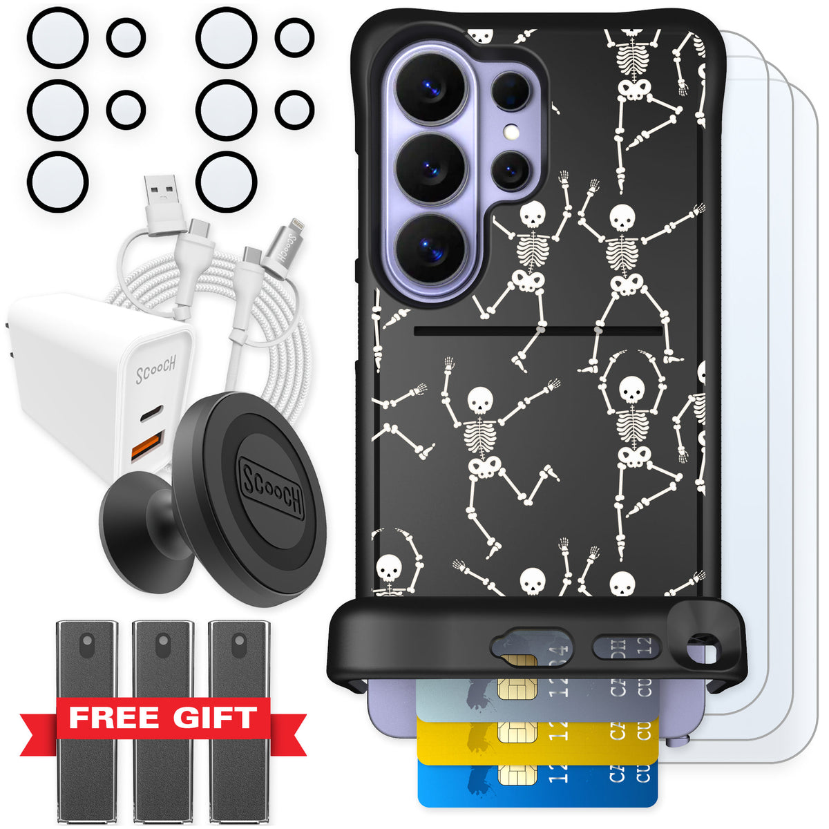 Scooch Wingmate Swinging Skeletons for Galaxy S26 Ultra — Ultimate Bundle