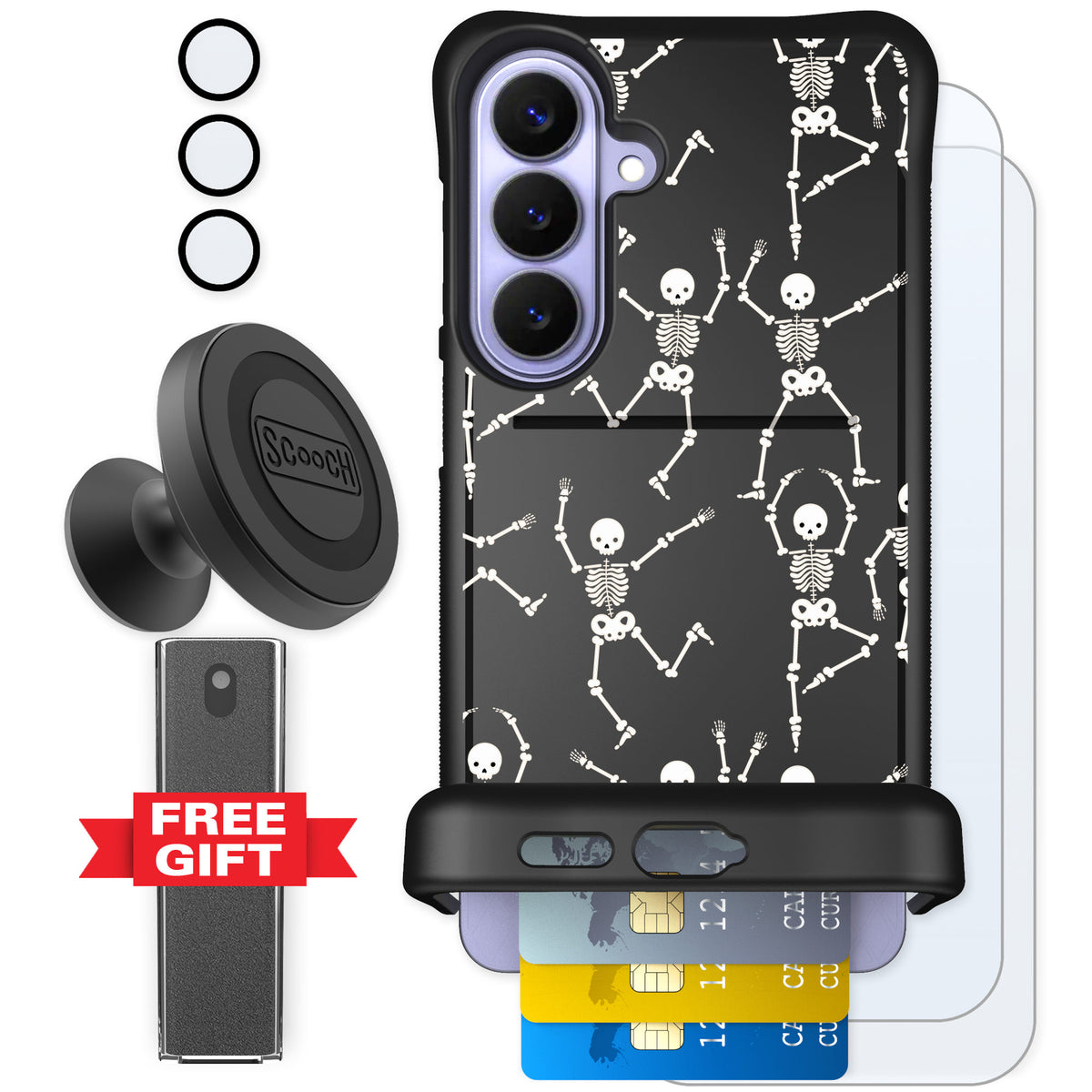 Scooch Wingmate Swinging Skeletons for Galaxy S26+ — Defender Bundle
