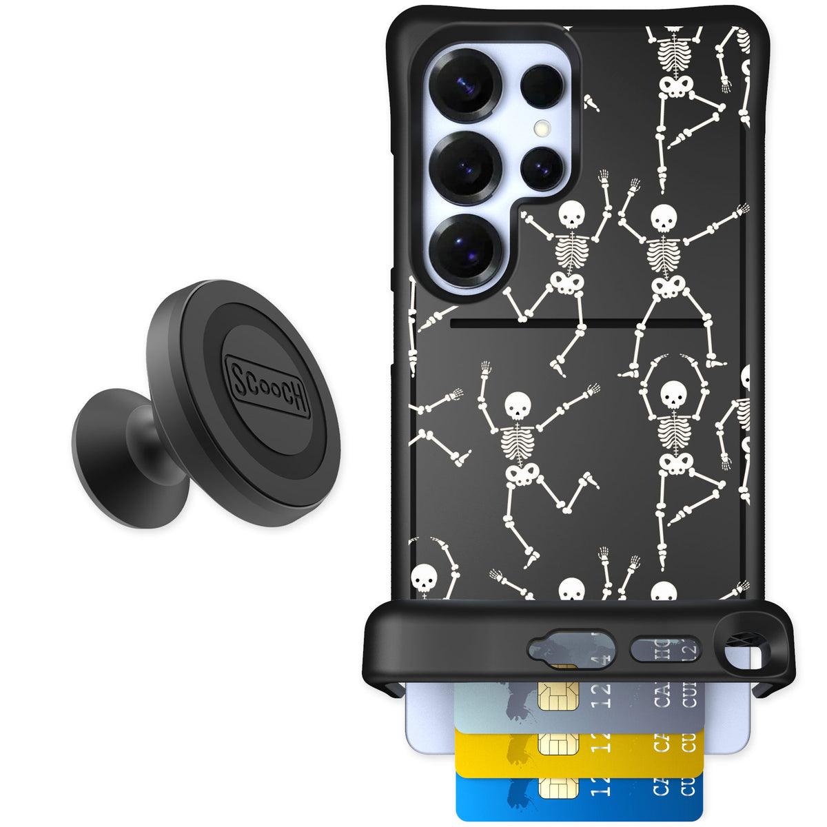 Scooch Wingmate Swinging Skeletons for Galaxy S25 Ultra — Starter Bundle