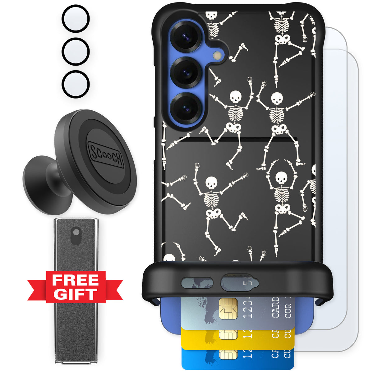 Scooch Wingmate Swinging Skeletons for Galaxy S25+ — Defender Bundle