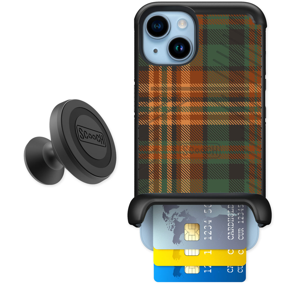 Scooch Wingmate Fall Flannel for iPhone 14 — Starter Bundle
