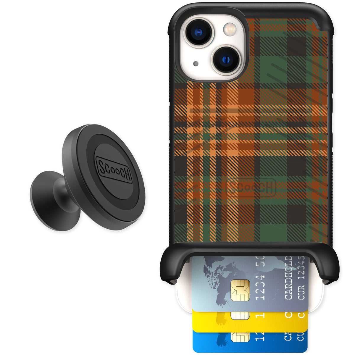 Scooch Wingmate Fall Flannel for iPhone 13 — Starter Bundle
