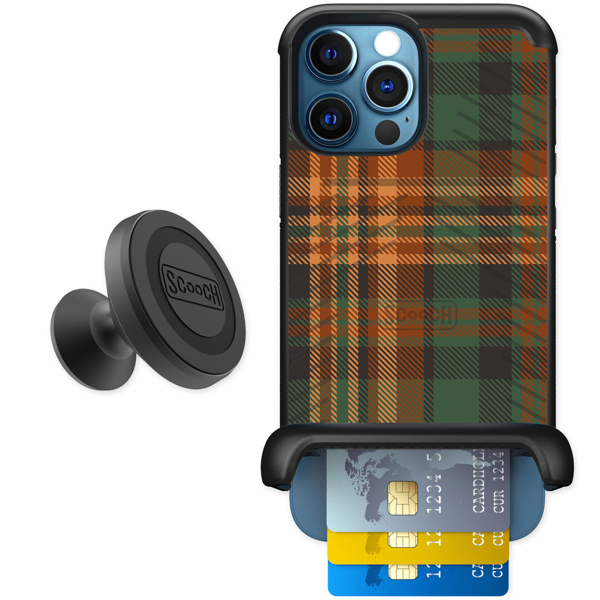 Scooch Wingmate Fall Flannel for iPhone 12 Pro Max — Starter Bundle