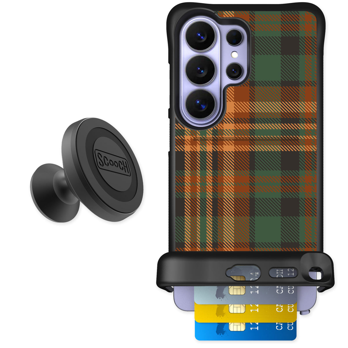 Scooch Wingmate Fall Flannel for Galaxy S26 Ultra — Starter Bundle