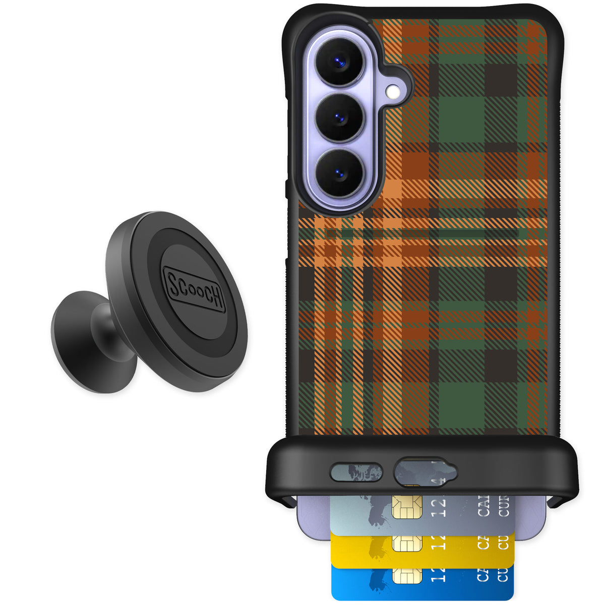 Scooch Wingmate Fall Flannel for Galaxy S26+ — Starter Bundle