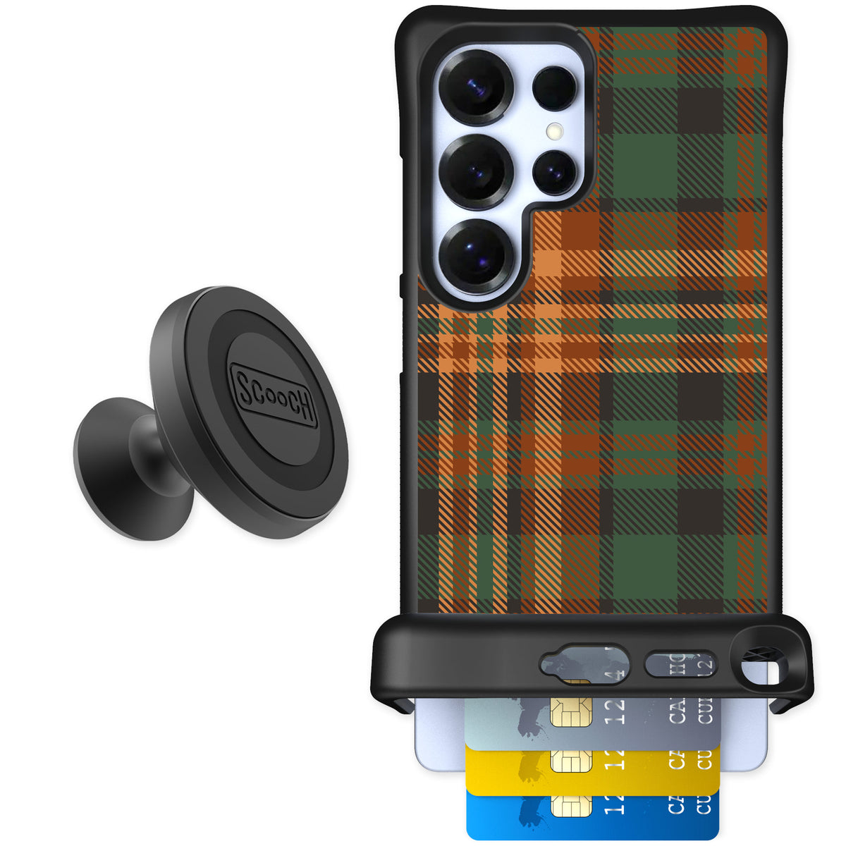 Scooch Wingmate Fall Flannel for Galaxy S25 Ultra — Starter Bundle