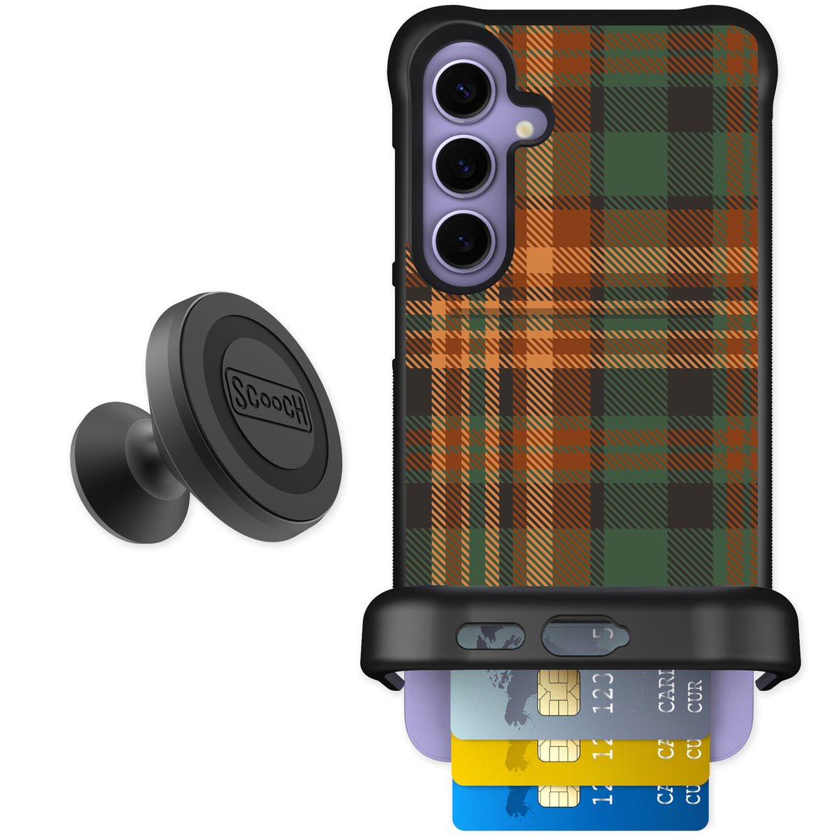 Scooch Wingmate Fall Flannel for Galaxy S24+ — Starter Bundle