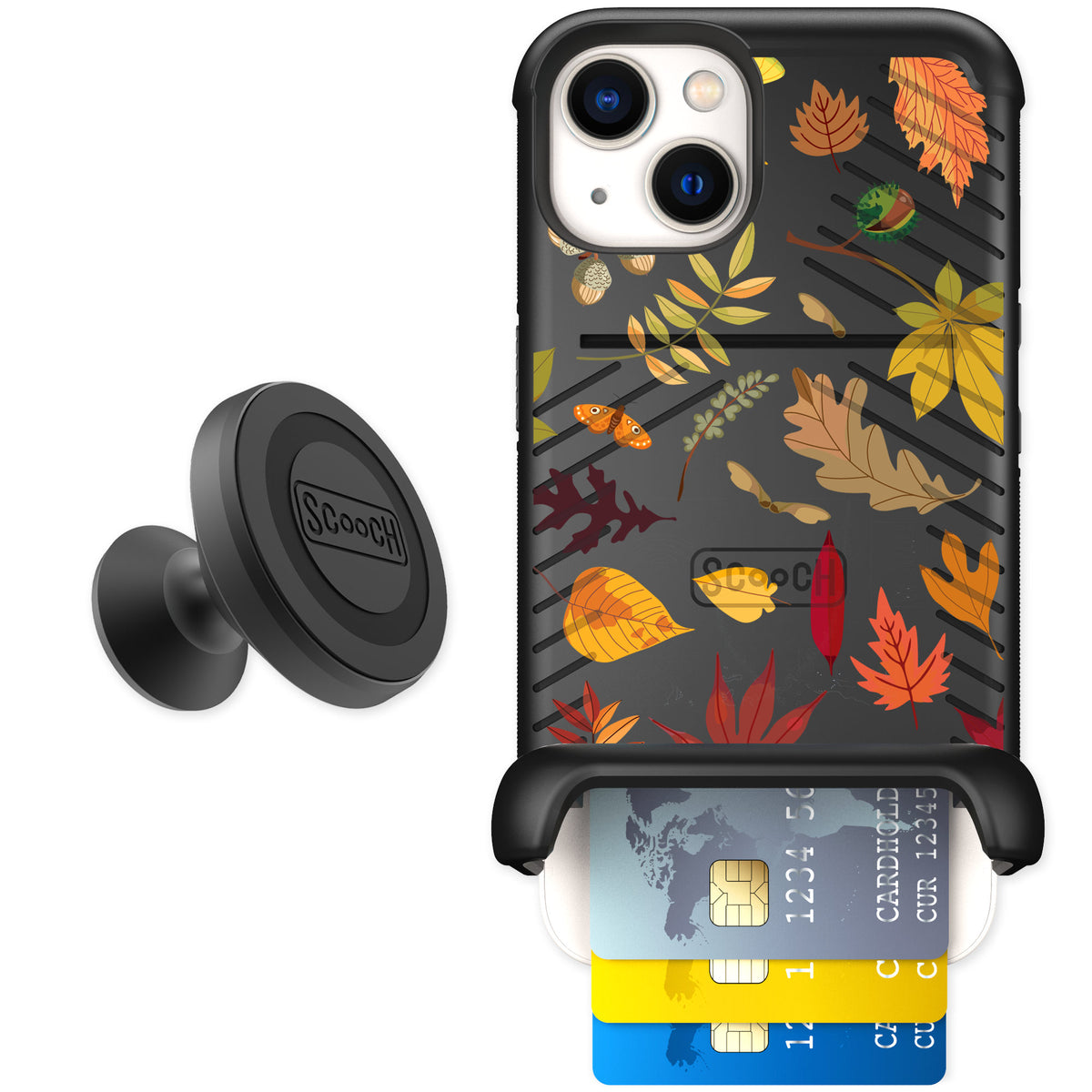 Scooch Wingmate Autumn Leaves for iPhone 13 — Starter Bundle