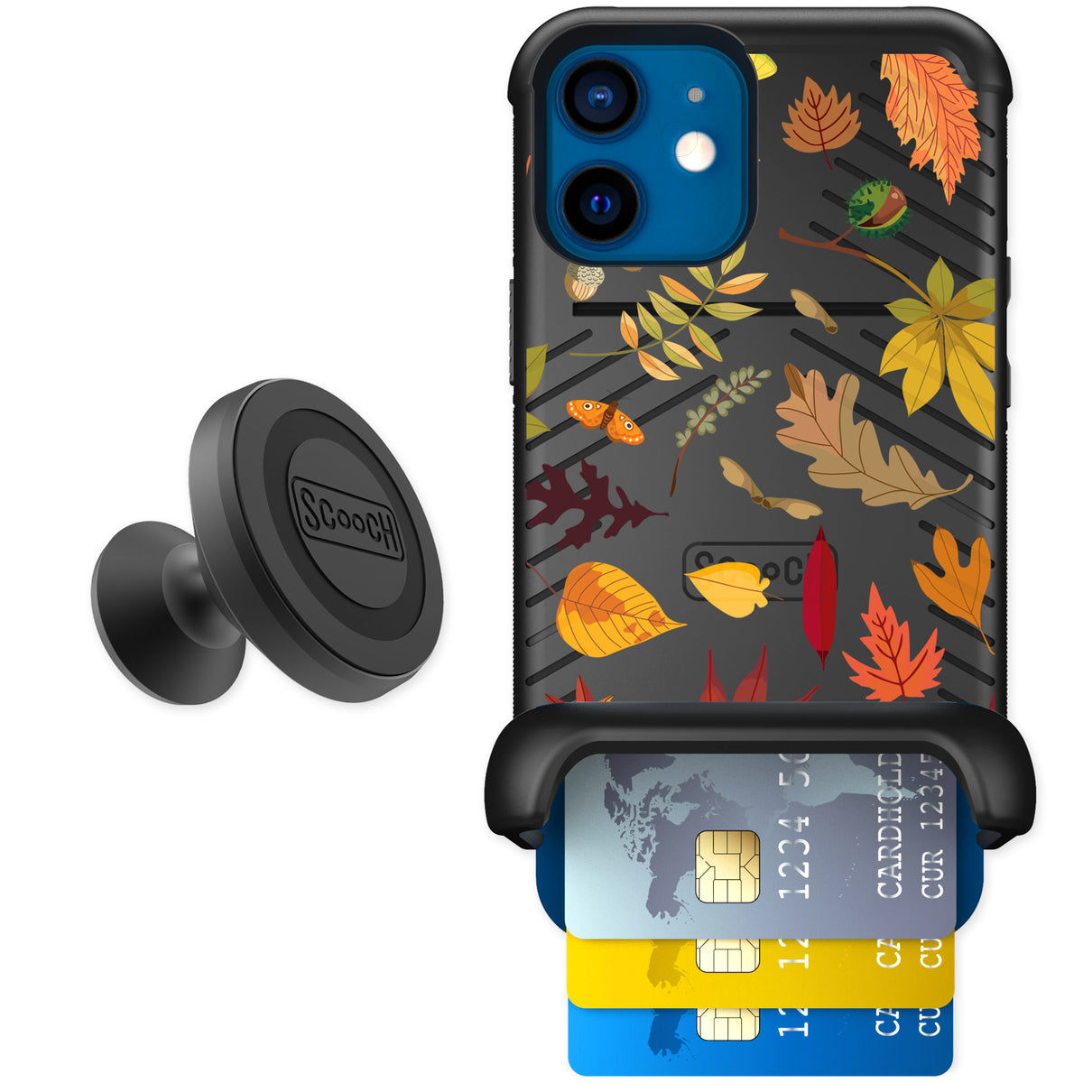 Scooch Wingmate Autumn Leaves for iPhone 12 mini — Starter Bundle