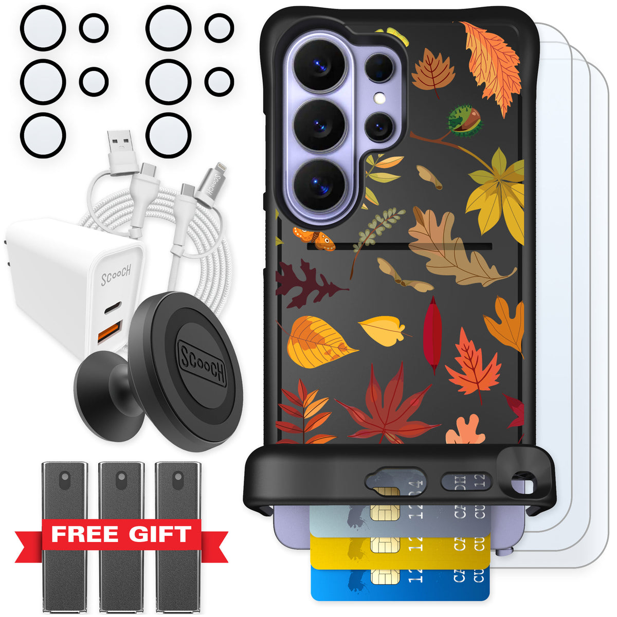 Scooch Wingmate Autumn Leaves for Galaxy S26 Ultra — Ultimate Bundle