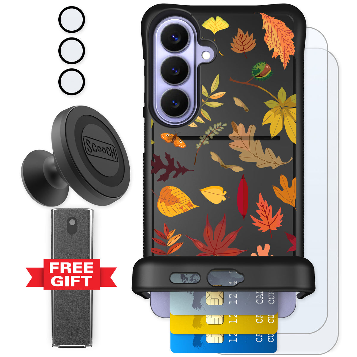 Scooch Wingmate Autumn Leaves for Galaxy S26+ — Defender Bundle