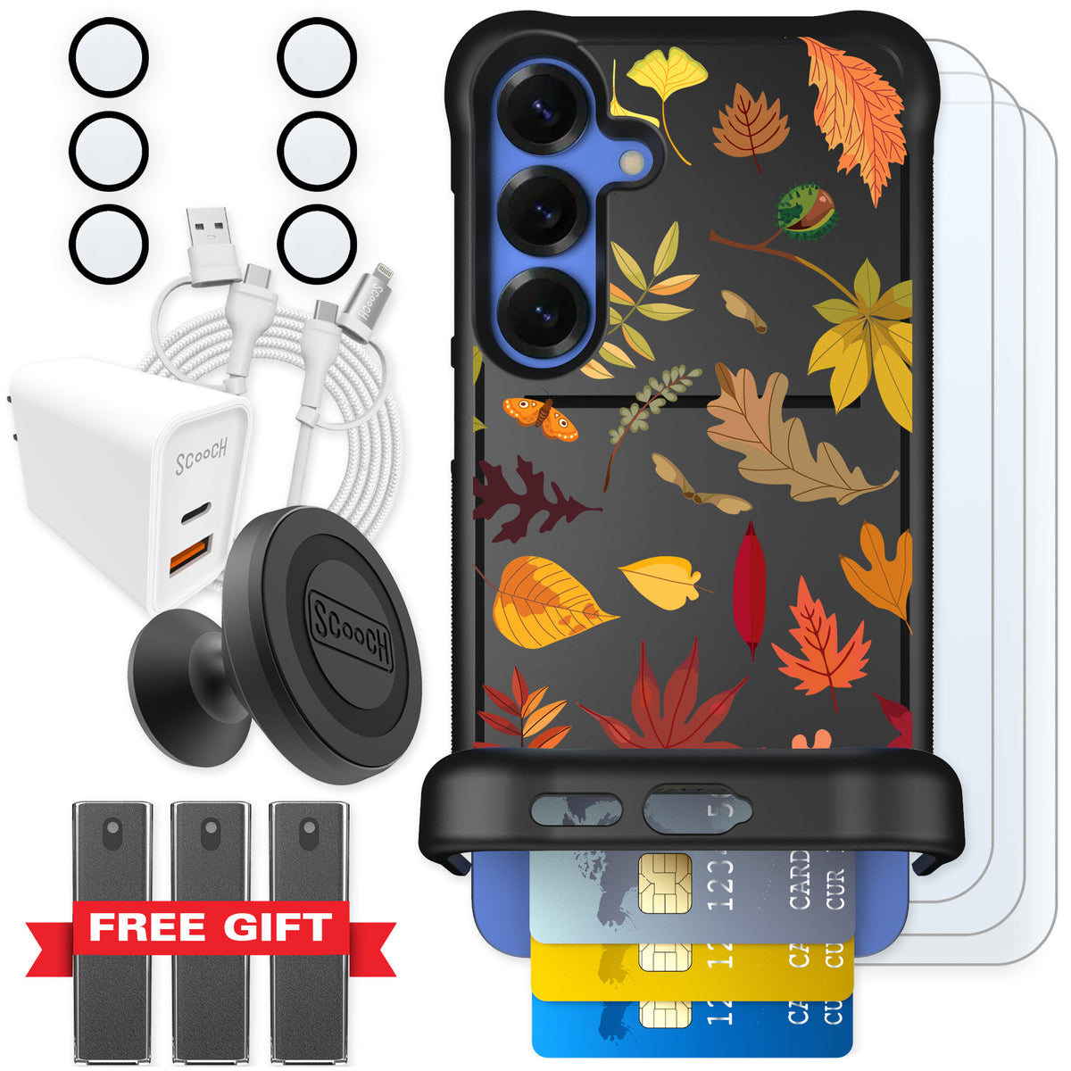 Scooch Wingmate Autumn Leaves for Galaxy S25+ — Ultimate Bundle