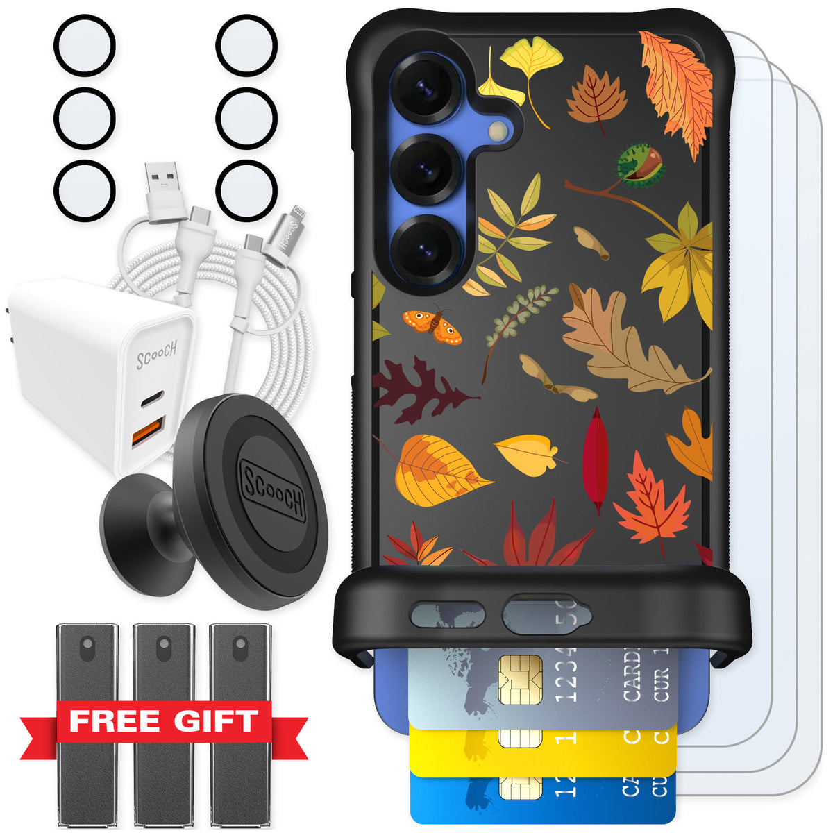 Scooch Wingmate Autumn Leaves for Galaxy S25 — Ultimate Bundle