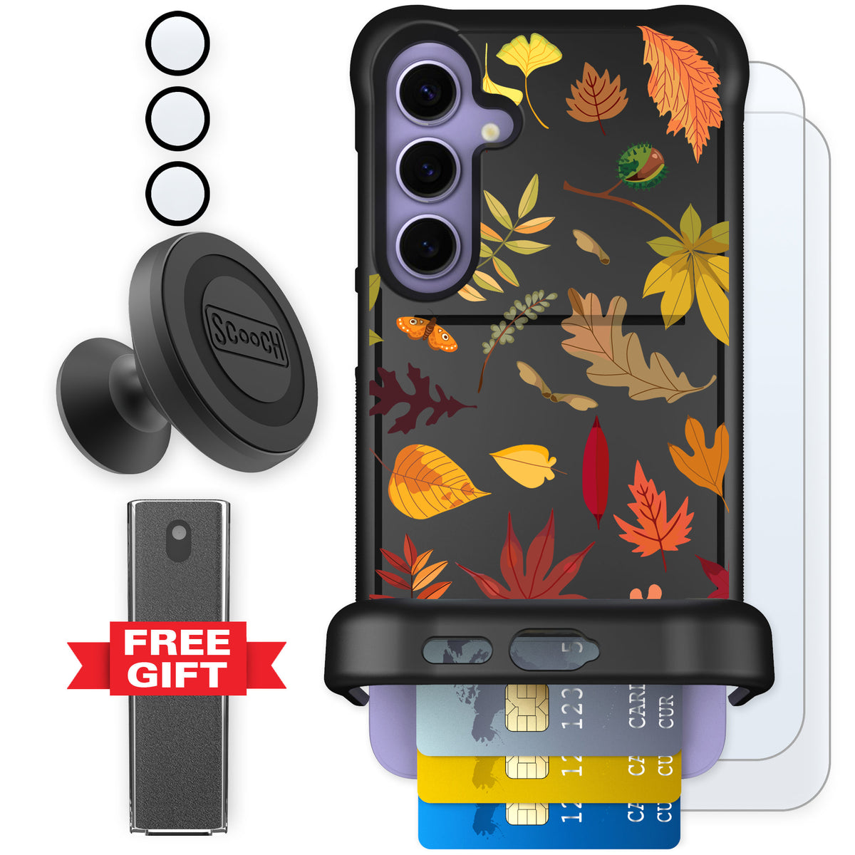 Scooch Wingmate Autumn Leaves for Galaxy S24+ — Defender Bundle