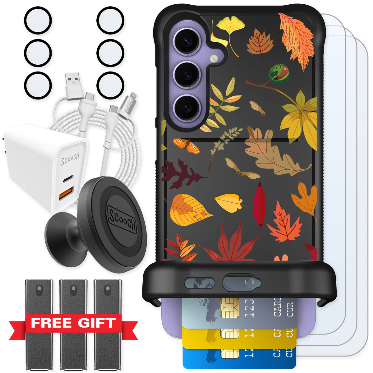Scooch Wingmate Autumn Leaves for Galaxy S24+ — Ultimate Bundle