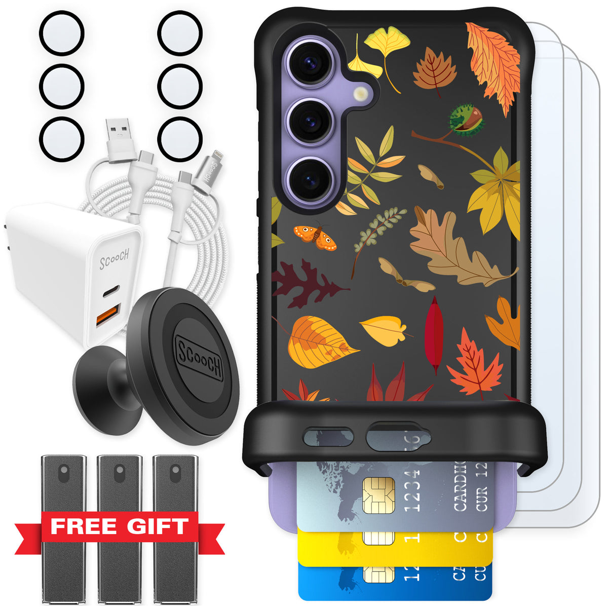 Scooch Wingmate Autumn Leaves for Galaxy S24 — Ultimate Bundle