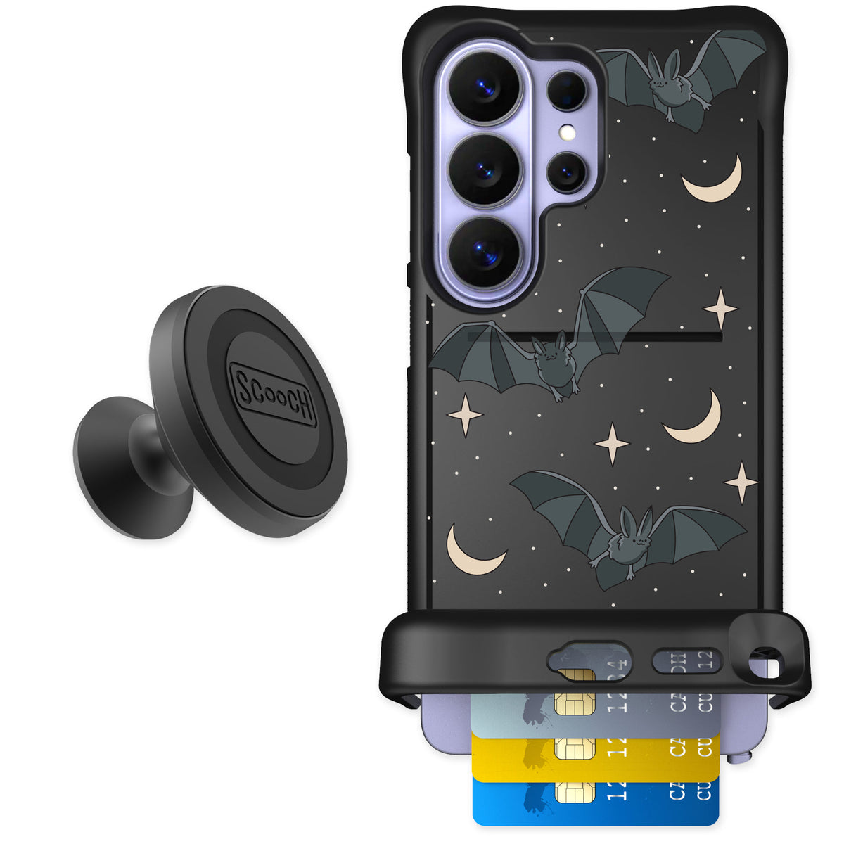 Scooch Wingmate Batty Skies for Galaxy S26 Ultra — Starter Bundle