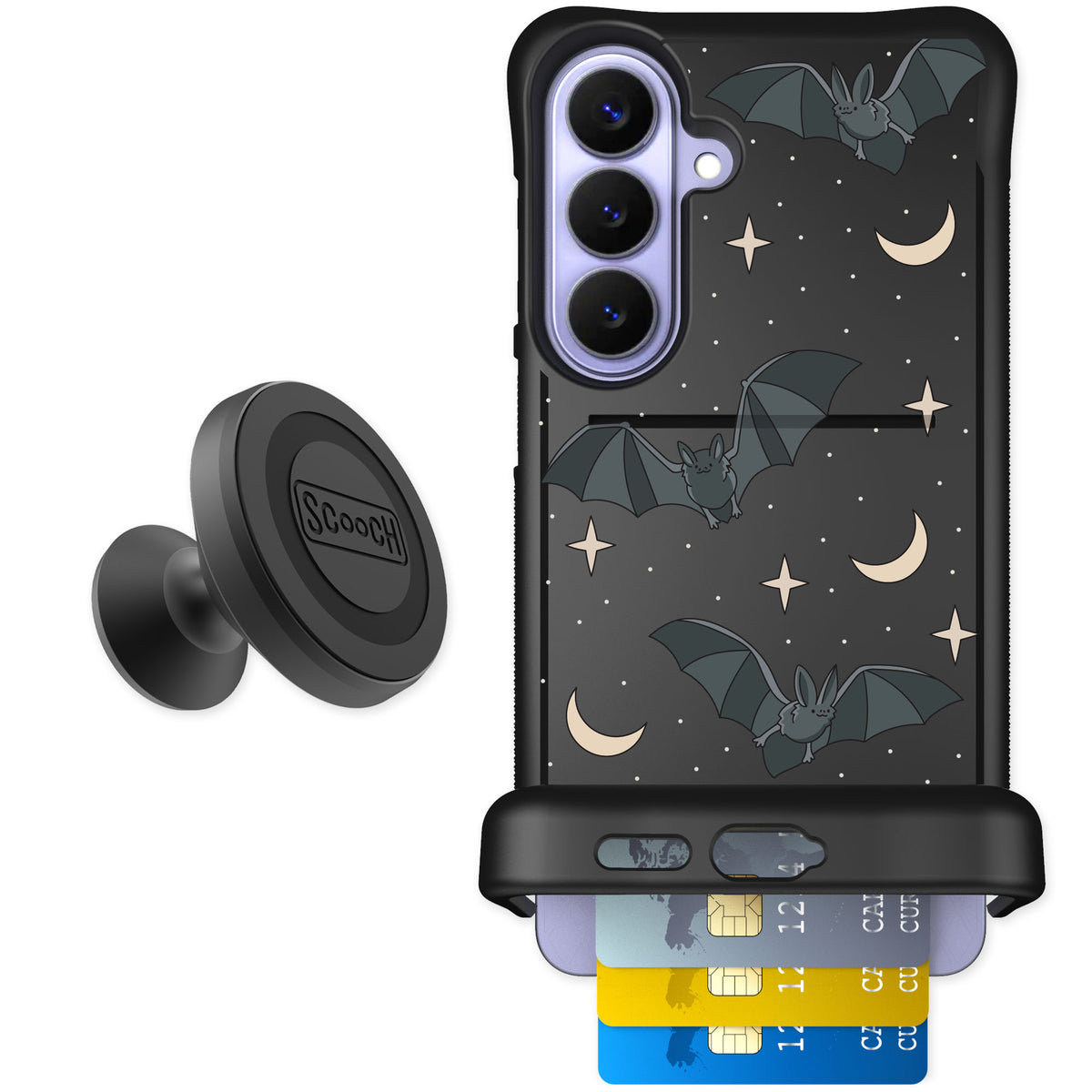 Scooch Wingmate Batty Skies for Galaxy S26+ — Starter Bundle