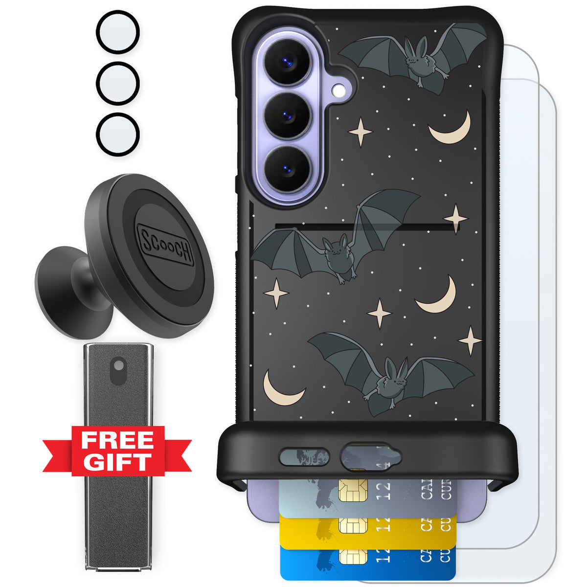 Scooch Wingmate Batty Skies for Galaxy S26+ — Defender Bundle