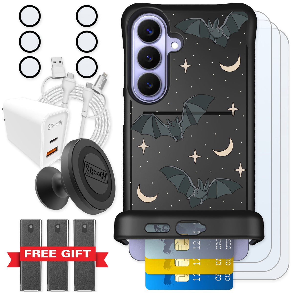 Scooch Wingmate Batty Skies for Galaxy S26+ — Ultimate Bundle