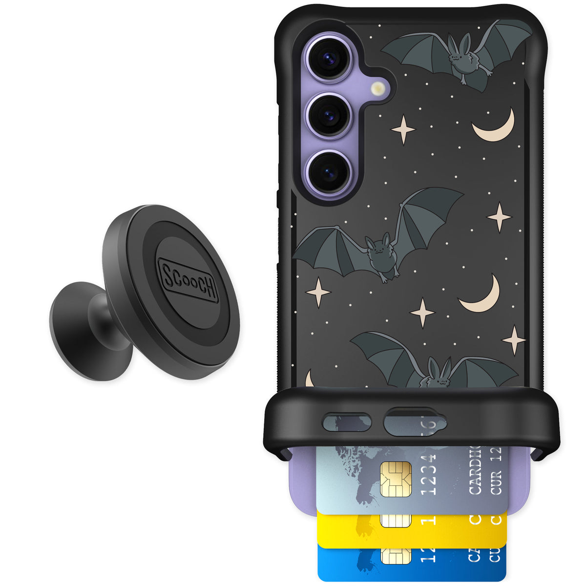 Scooch Wingmate Batty Skies for Galaxy S24 — Starter Bundle