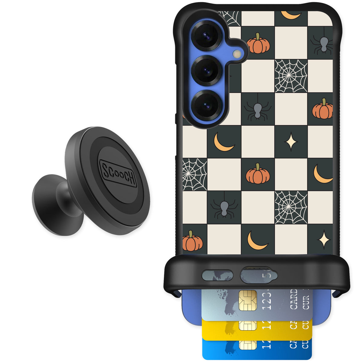 Scooch Wingmate Spooky Squares for Galaxy S25+ — Starter Bundle