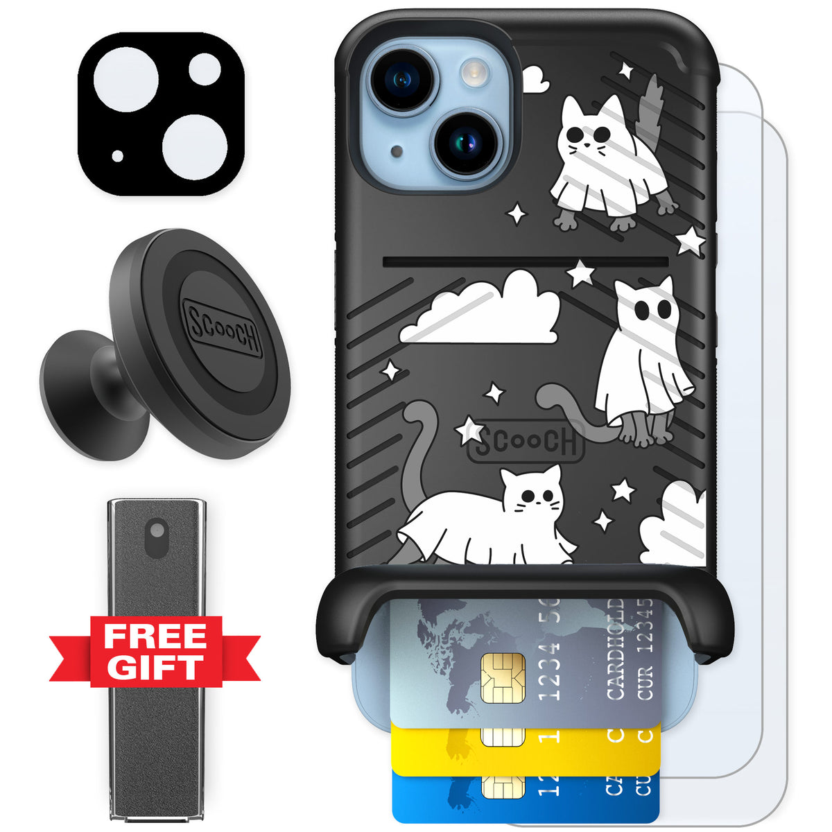 Scooch Wingmate Scaredy Cats for iPhone 14 — Defender Bundle