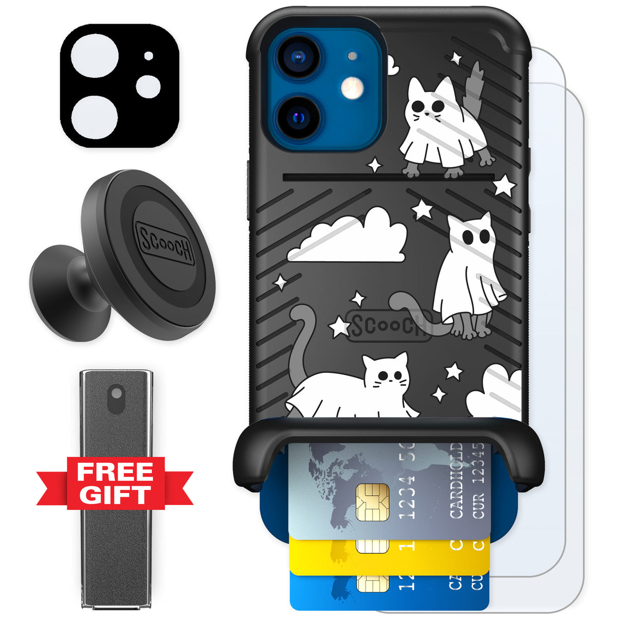 Scooch Wingmate Scaredy Cats for iPhone 12 — Defender Bundle