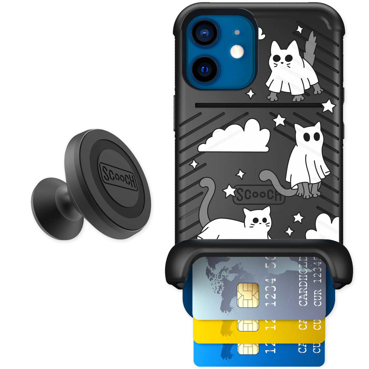 Scooch Wingmate Scaredy Cats for iPhone 12 mini — Starter Bundle