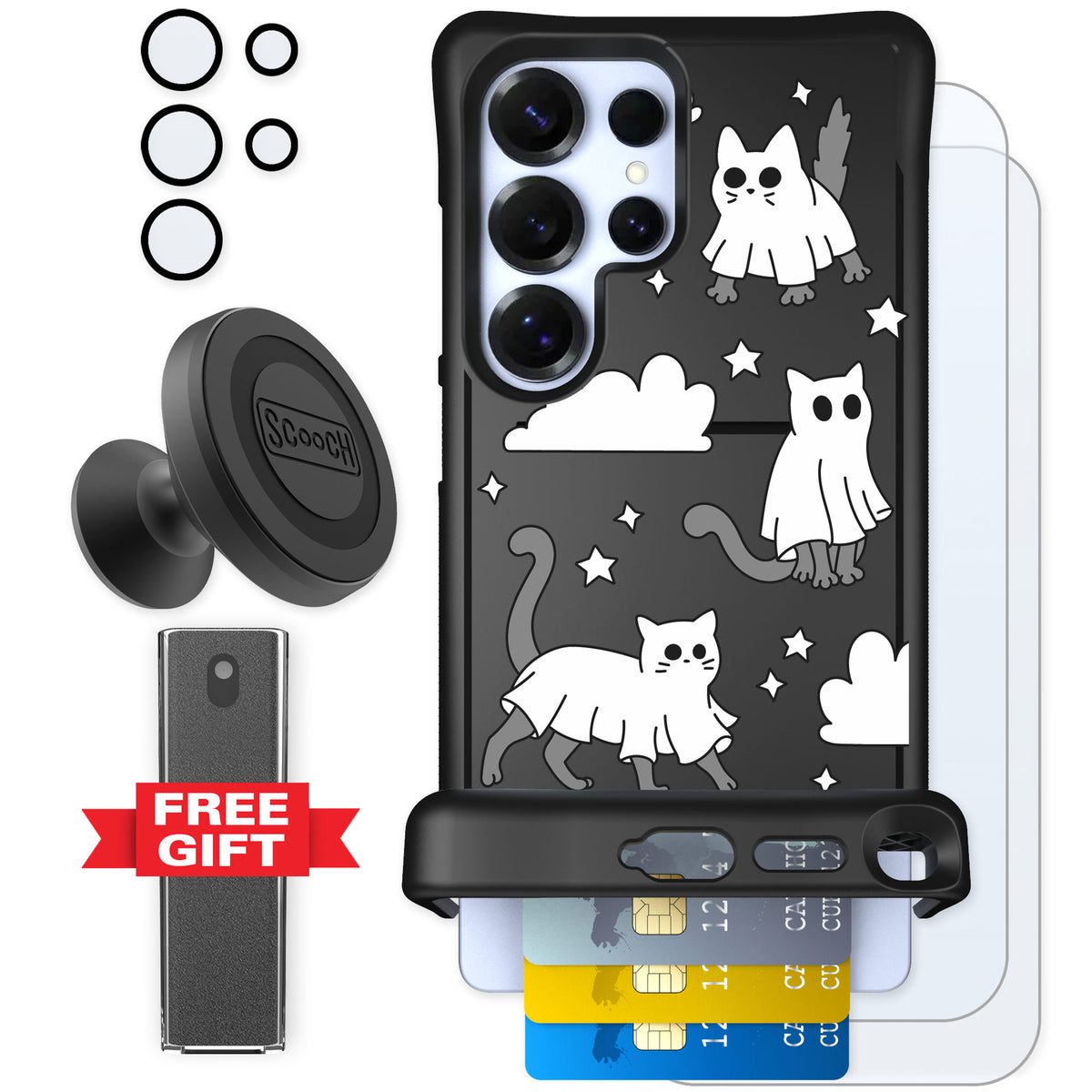 Scooch Wingmate Scaredy Cats for Galaxy S25 Ultra — Defender Bundle