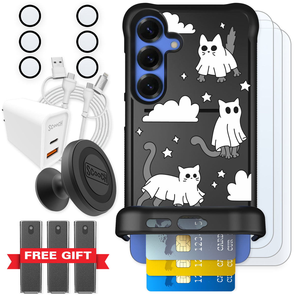 Scooch Wingmate Scaredy Cats for Galaxy S25+ — Ultimate Bundle