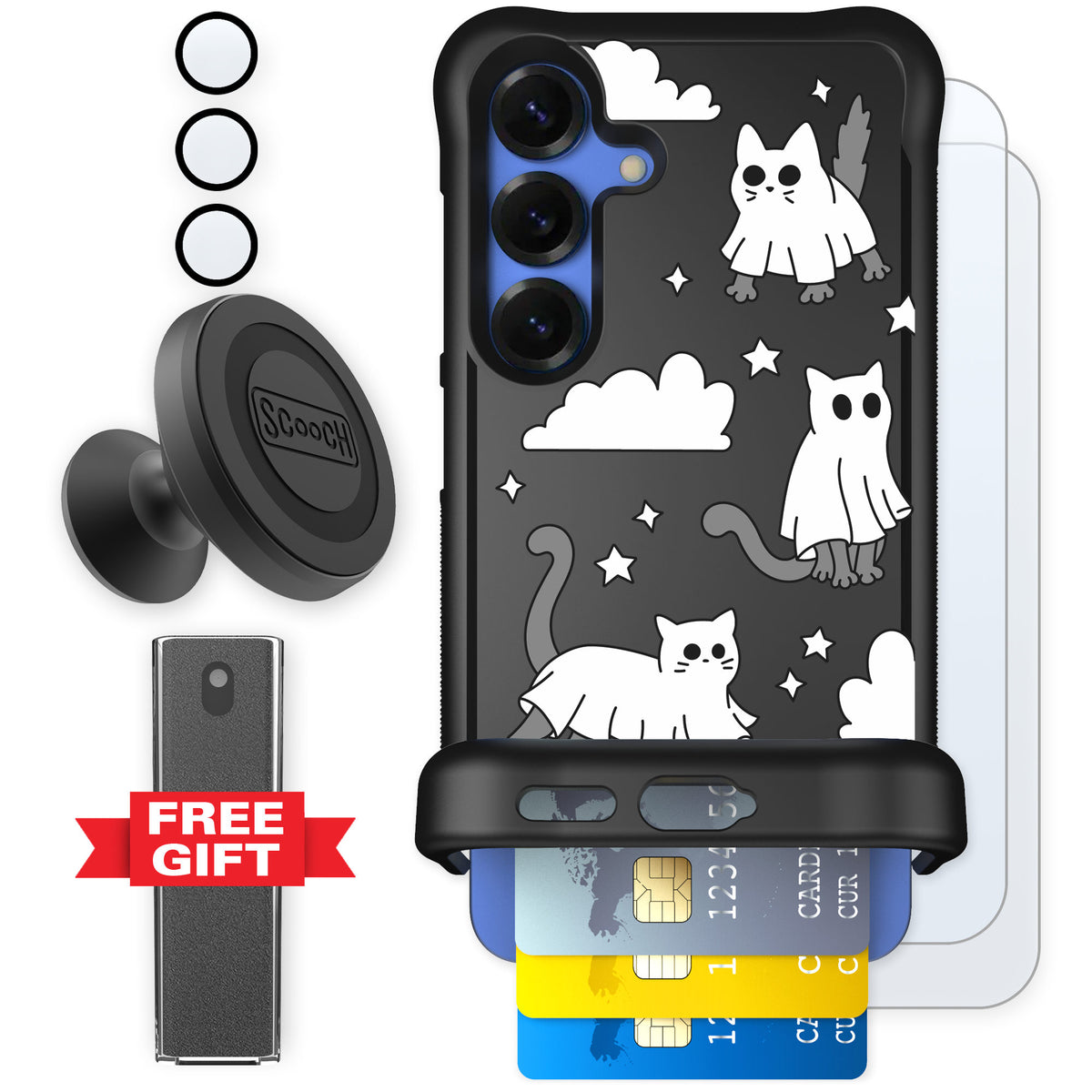 Scooch Wingmate Scaredy Cats for Galaxy S25 — Defender Bundle