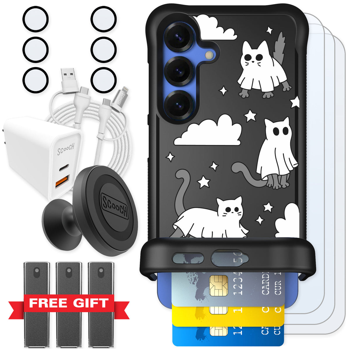 Scooch Wingmate Scaredy Cats for Galaxy S25 — Ultimate Bundle