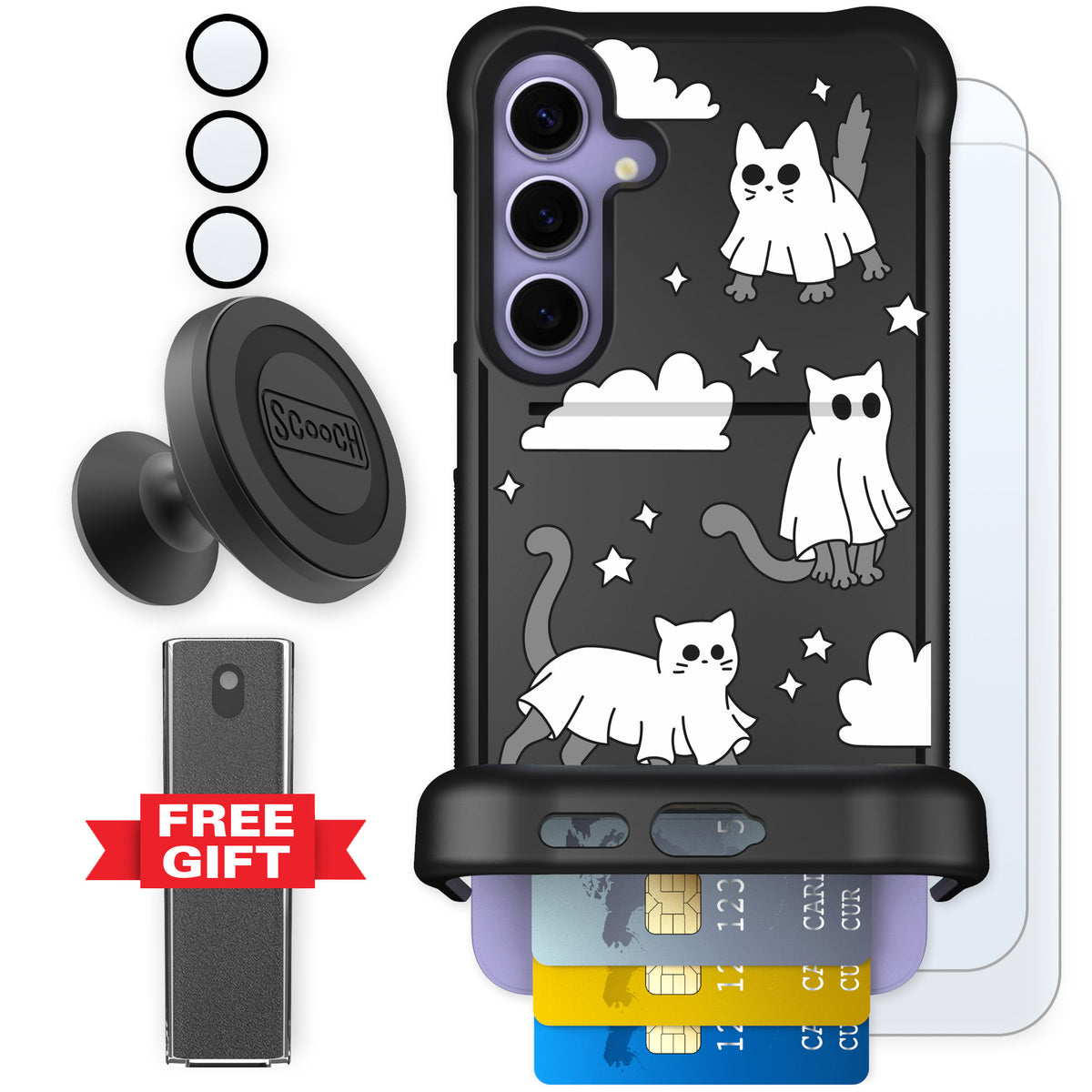 Scooch Wingmate Scaredy Cats for Galaxy S24+ — Defender Bundle