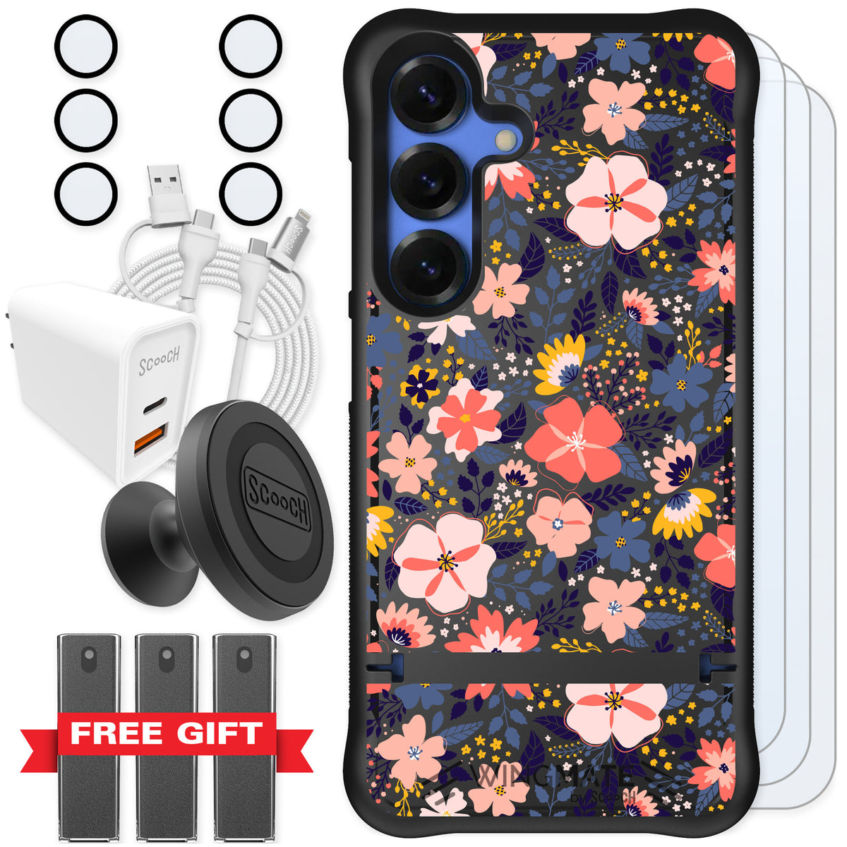 Scooch Wingmate Wildflowers for Galaxy S25 — Ultimate Bundle