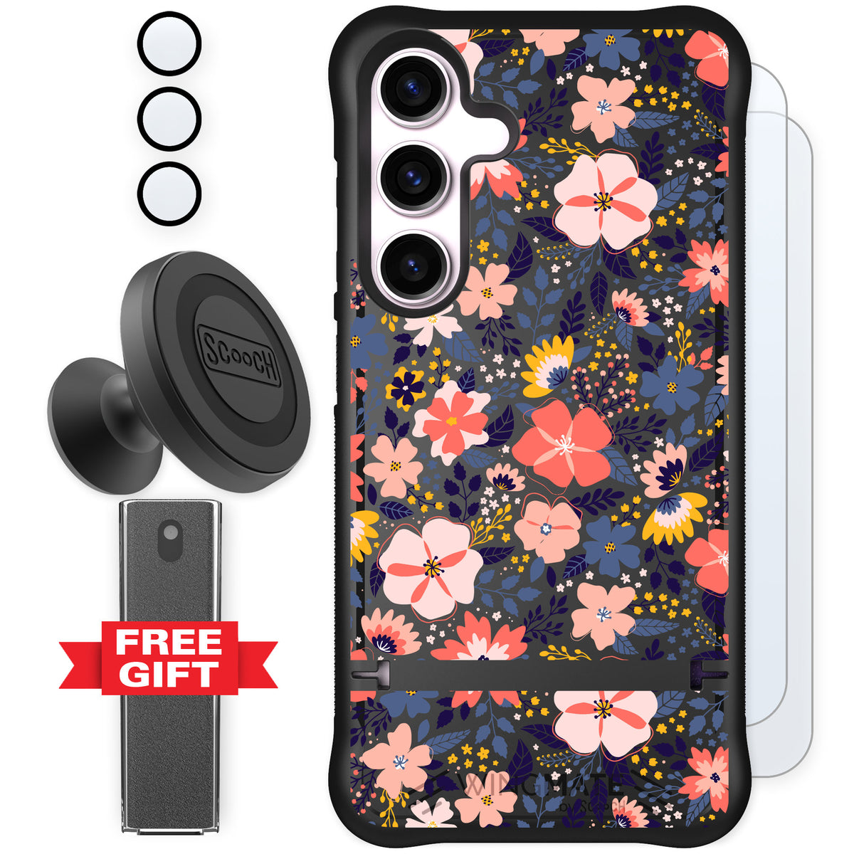 Scooch Wingmate Wildflowers for Galaxy S24 — Defender Bundle