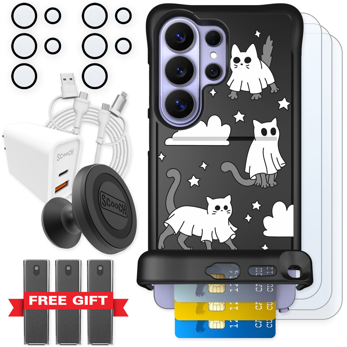 Scooch Wingmate Scaredy Cats for Galaxy S26 Ultra — Ultimate Bundle