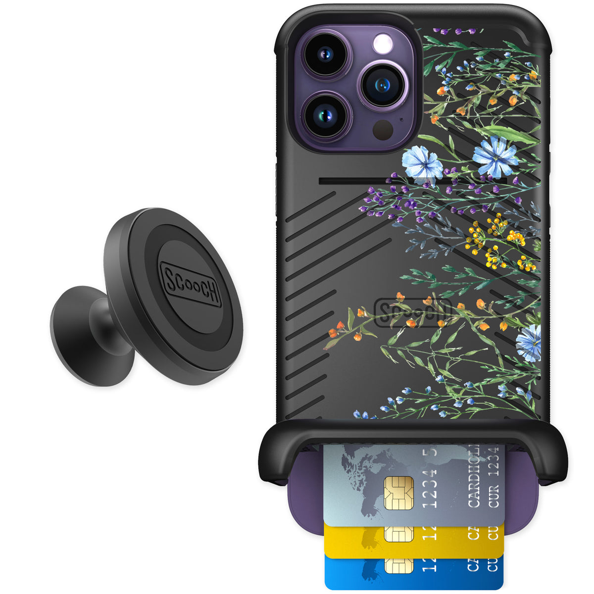 Scooch Wingmate Meadow Bloom for iPhone 14 Pro Max — Starter Bundle