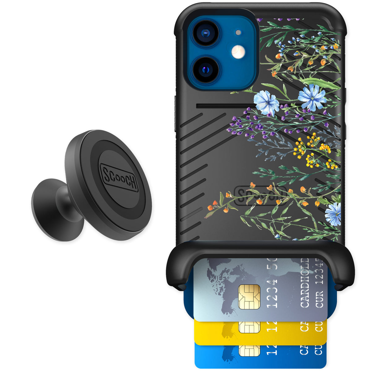 Scooch Wingmate Meadow Bloom for iPhone 12 mini — Starter Bundle