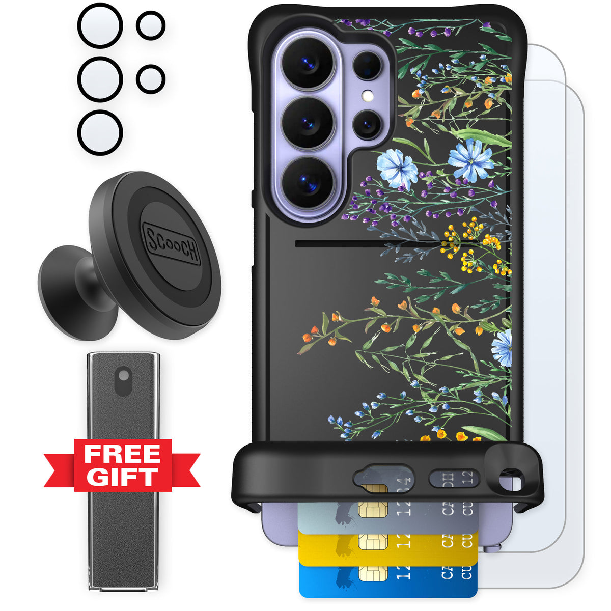 Scooch Wingmate Meadow Bloom for Galaxy S26 Ultra — Defender Bundle