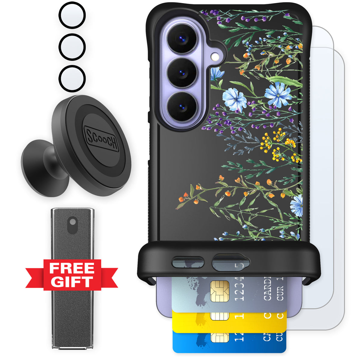 Scooch Wingmate Meadow Bloom for Galaxy S26 — Defender Bundle