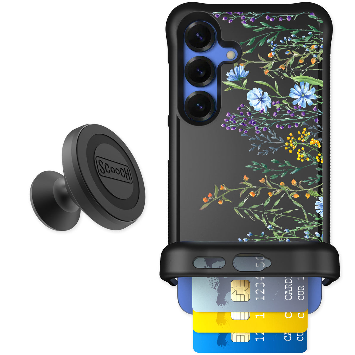 Scooch Wingmate Meadow Bloom for Galaxy S25 — Starter Bundle