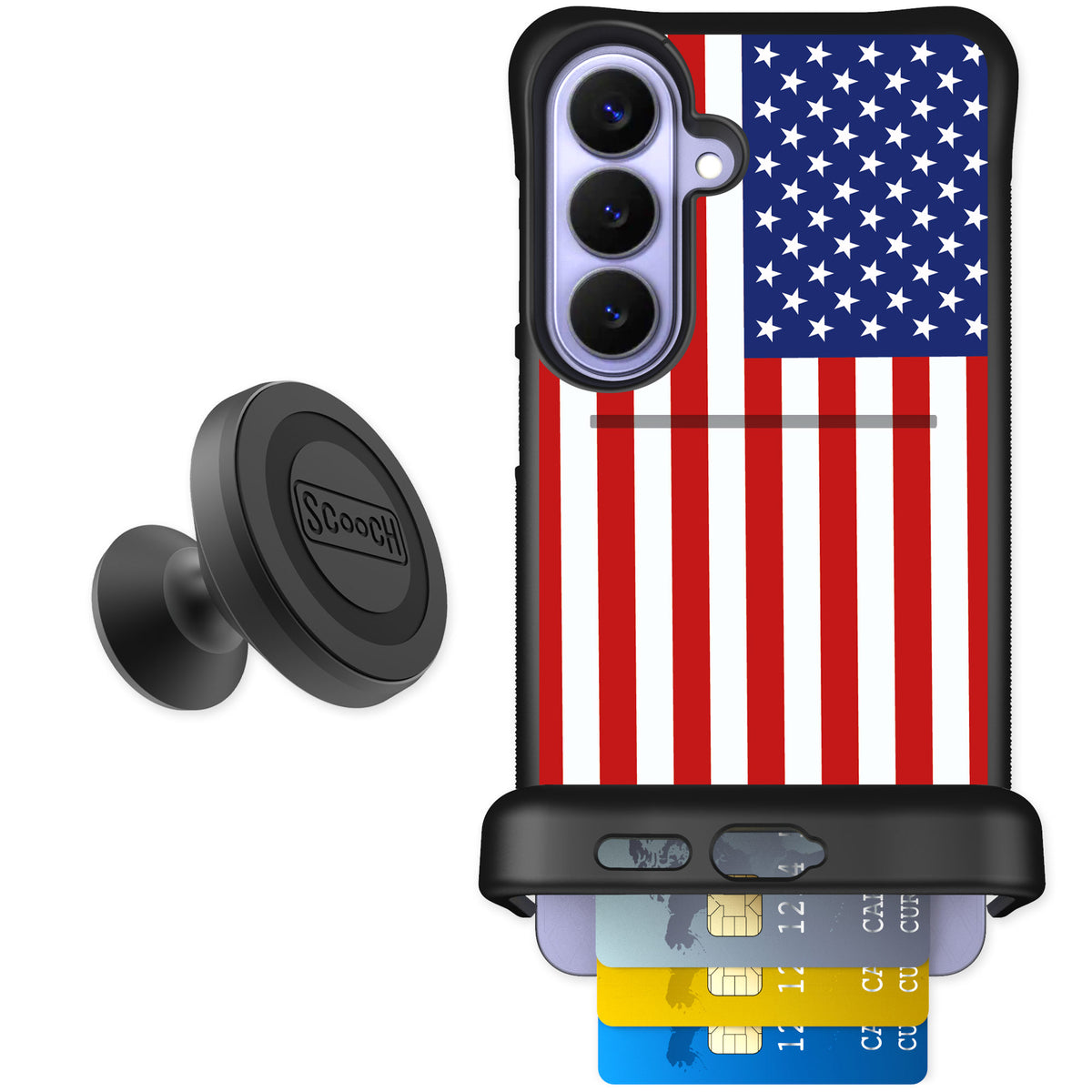 Scooch Wingmate Stars And Stripes for Galaxy S26+ — Starter Bundle