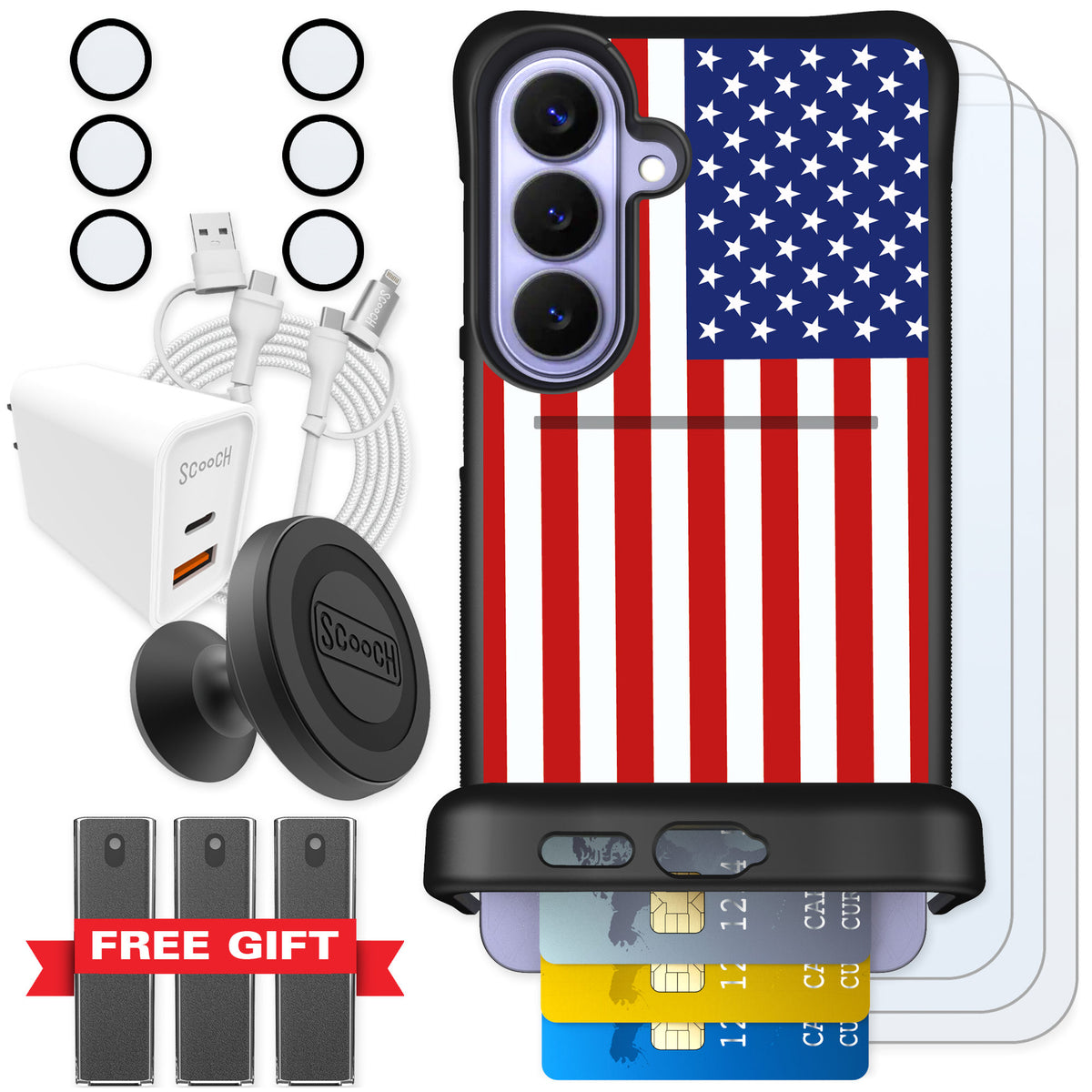 Scooch Wingmate Stars And Stripes for Galaxy S26+ — Ultimate Bundle