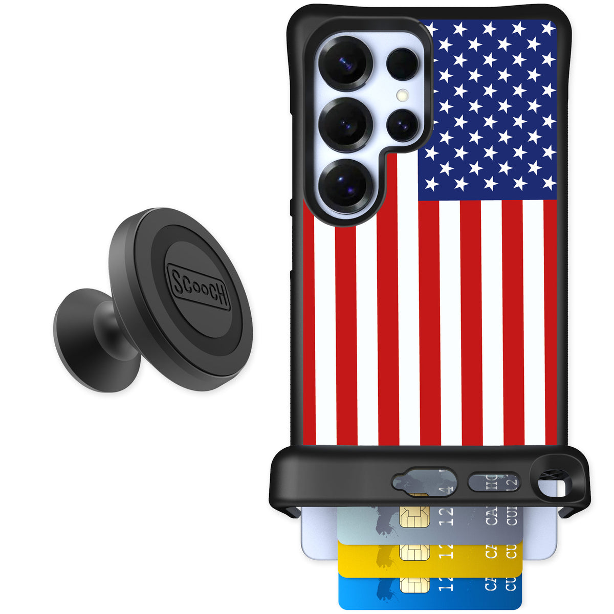 Scooch Wingmate Stars And Stripes for Galaxy S25 Ultra — Starter Bundle